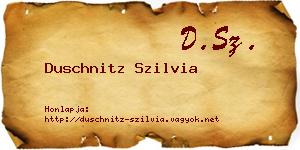 Duschnitz Szilvia névjegykártya